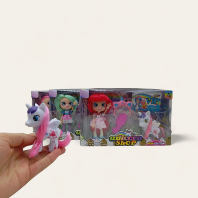 Лялька з єдинорогом Unicorn shop, мʼятна MIC B3800