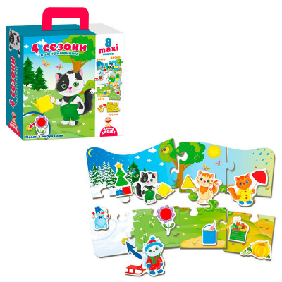 Пазли з липучками 4 сезони (укр) Vladi Toys VT2907-04