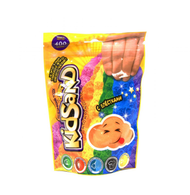 Кінетичний пісок KidSand помаранчевий, в пакеті, 400 г Dankotoys KS-03-03