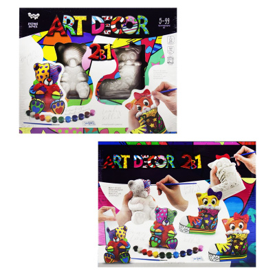Набір для творчості Art Decor 2 в 1: Мишка і Котик (укр) Dankotoys ARTD-02-01U