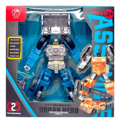 Робот Urban Hero будтехніка (БІРЮЗОВИЙ) YuTeng TOYS 908-2B1/2/3/4/5/6