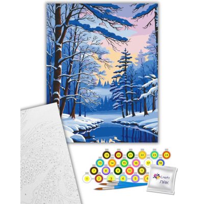 Картина за номерами Зимовий ліс 40x50 см Art Craft 11048-AC