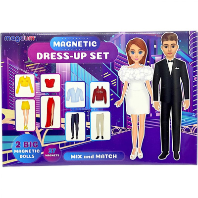 Гра-одягалка Magnetic game. Magnetic dolls Magdum ML4032-09 EN