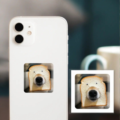 3D стікер Хлібний пес (ціна за 1 шт) Tattooshka SX-139