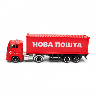 Автомодель колекційна Фура "Нова Пошта" TechnoDrive 250416CG масштаб 1:64