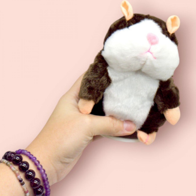 Интерактивная игрушка Хомяк-повторюшка, темно-коричневый MIC KA-23-158