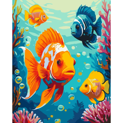 Картина по номерах Яскраві рибки 40х50 см Art Craft 11694-AC