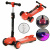 Самокат триколісний Best Scooter, світло, дим (помаранчевий) Best Scooter LT-12857 Самокат триколісний Best Scooter, світло, дим (помаранчевий) Best Scooter LT-12857