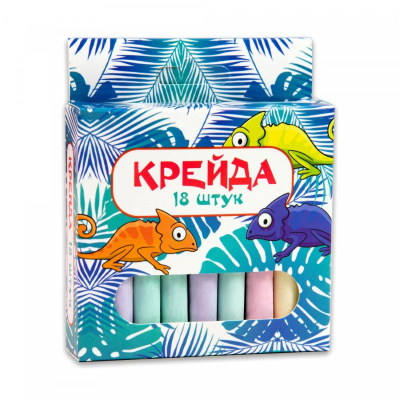 Крейда для малювання різнокольорова, 18 шт. Strateg 50107