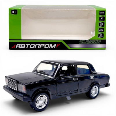 Машина металева АВТОПРОМ 1:32-36 Lada 2107 (СІРА) Автопром 7645