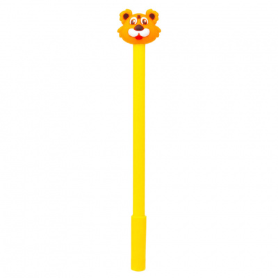 Ручка дитяча з іграшкою "Тигр" C0117-V(Yellow) гелева, синя