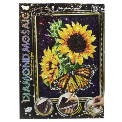 Алмазна мозаїка DIAMOND MOSAIC. Соняшники Dankotoys DM-03-01,02,03,04,05...10