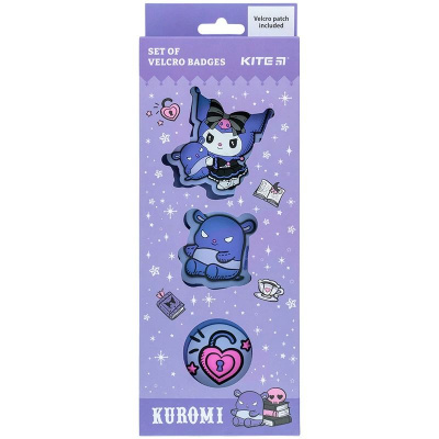 Набір бейджів на липучках TokiDoki (3 шт) Kite HK24-3012-1