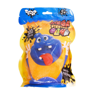 Слайм Mega Stretch Slime 500 г укр помаранчевий Dankotoys SLM-12-01U