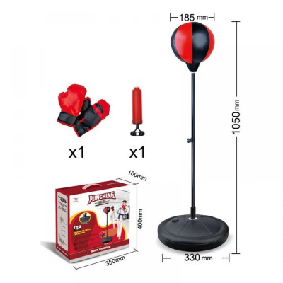 Боксерська груша на стійці з рукавичками та насосом (кор.40*10*35 см) MIC 9033