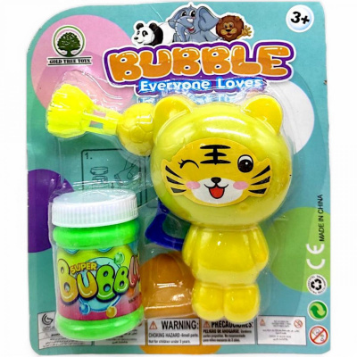 Пістолет з мильними бульбашками Тигр, механічний GOLD TREE TOYS JNH844