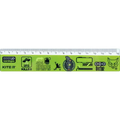 Лінійка пластикова, 15см Fox Rules Kite K24-090-4