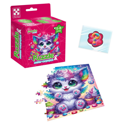 Гра розвиваюча пазли із сюрпризом Кольорове кошеня Vladi Toys VT8030-12