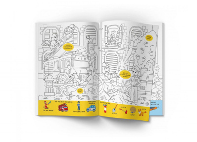 Книга Віммельбух-розмальовка. Професії  (укр) Crystal Book F00029641