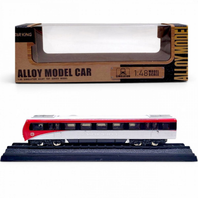 Потяг інерційний у масштабі 1:48 (БІЛО-ЧЕРВОНИЙ) CAR KING A3201 (1079)