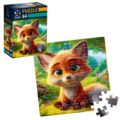 Пазли De.tail. Допитливе лисеня 64 деталі Vladi Toys DT1234-07