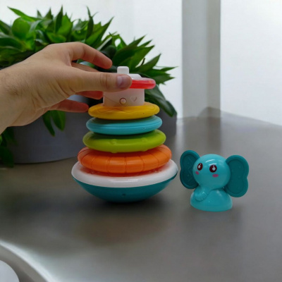 Іграшка музична Пірамідка-неваляшка. Слоненя HUANGER HE0295