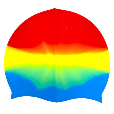 Шапочка для плавання силіконова, у пакеті (ЧЕРВОНО-РАЙДУЖНА) MIC G26497