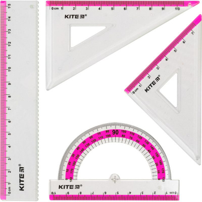 Набір лінійок Ruler Set, рожевий Kite K17-280-10