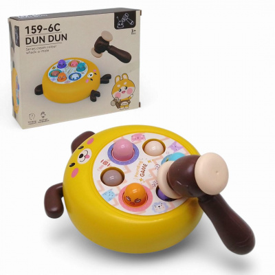 Стукалка з молоточком Dun Dun (16х19 см) Мікс кольорів та тваринок MIC 159-6C