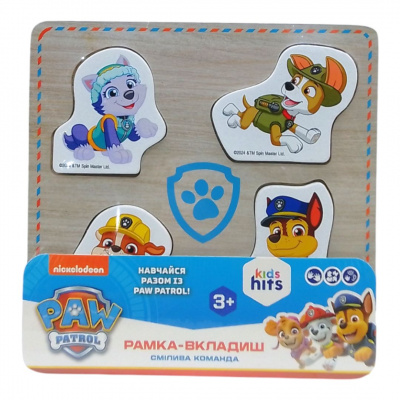 Деревʼяна іграшка Щенячий патруль: Paw Patrol, рамка-вкладиш Kids hits KH20/051