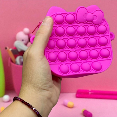 Дитяча сумочка POP IT Аніме. Санріо - Хелоу Кітті / Hello Kitty, малиновий MIC 223-2