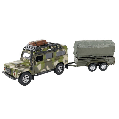 Ігровий набір – Land Rover Defender Mілітарі (з причепом) TechnoDrive 520027.270