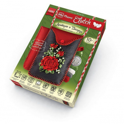 Комплект для творчості, чохли з вишивкою стрічками, My Phone Clutch Dankotoys МРСL-01-04