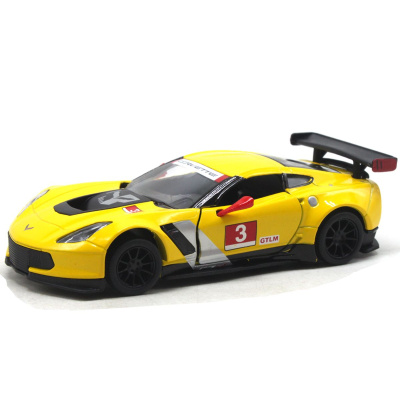 Машинка металева Chevrolet Corvette C7 2016, жовтий Kinsmart KT5457W