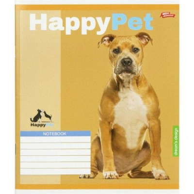 Зошит КОЛЬОРОВИЙ на 18 аркушів КЛІТИНКА HAPPY PET (20 ШТ) Мрії Збуваються 46582