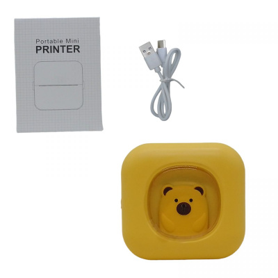 Портативний термопринтер Portable mini printer (жовтий) MIC C65319