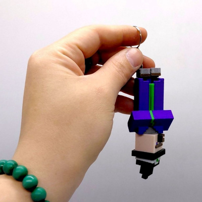 3D Брелоки MINECRAFT / МАЙНКРАФТ WITCH / ВІДЬМА KEYCHAIN, 3D друк OYTOY 01020100