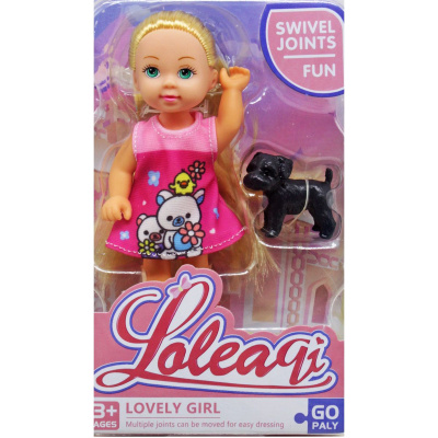 Лялька Loleaqi маленька з собачкою, мікс MiC LLQ89010