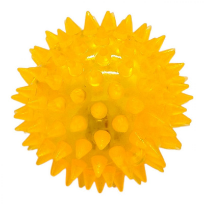 Мʼяч-їжачок гумовий зі світлом (ПОМАРАНЧЕВИЙ) MIC 3388P