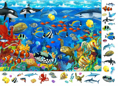 Книга-картонка Великий віммельбух. Тварини (укр) Crystal Book F00019435