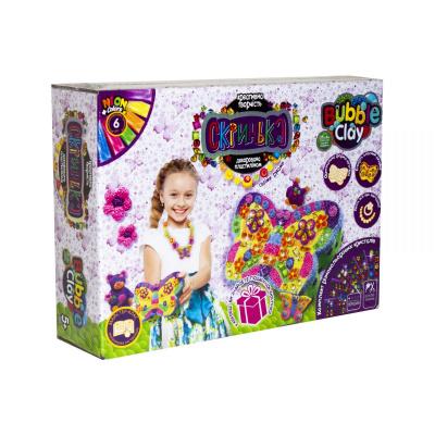 Набір креативної творчості Шкатулка Bubble Clay: Метелик (укр) Dankotoys SHBC-01-02U