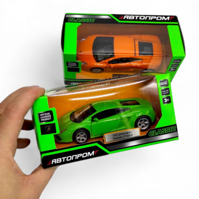 Машинка металева АВТОПРОМ Lamborghini Gallardo (ПОМАРАНЧЕВА) Автопром 4333