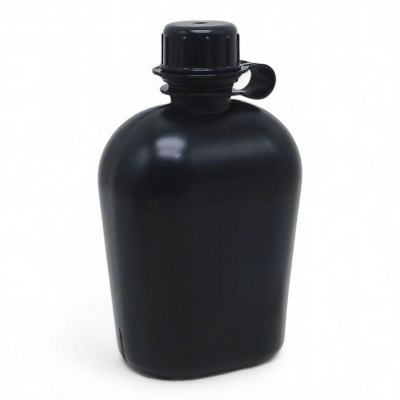 Фляга армійська, пластик, 1л (чорна) Технок 9536
