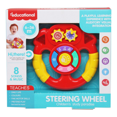 Кермо музичне Steering wheel (червоне) MIC PS6258-B/A