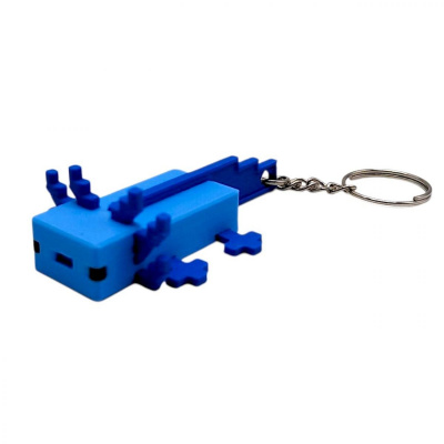 3D Брелоки MINECRAFT / МАЙНКРАФТ AXOLOTL/ АКСОЛОТЛЬ, СИНІЙ, 3D друк OYTOY 01004030