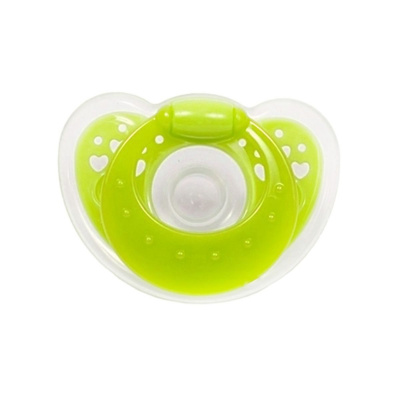 Пустушка силіконова кругла від 3 місяців (салатовий) Lindo Li 241