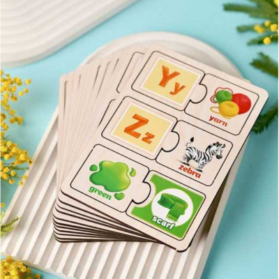 Деревʼяний розвиваючий пазл Англійська Абетка Ubee ПСД253