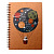 Блокнот "Повітряна куля" еко крафт-картон 11121-T-KR формат А5 на пружині