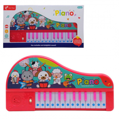 Піаніно дитяче, на батарейках, зі світлом (червоний) YaLi Toys 789