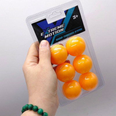 Мʼячі для настільного тенісу (6 шт. на планшетці) МІКС КОЛЬОРІВ MIC TT2630